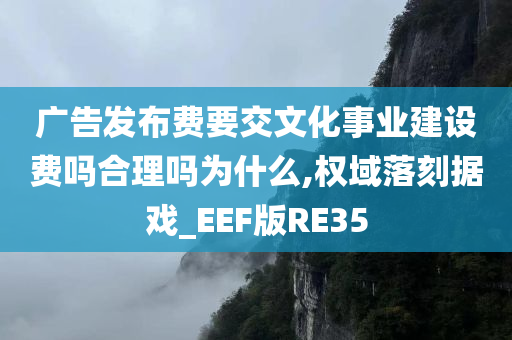 广告发布费 文化事业建设费