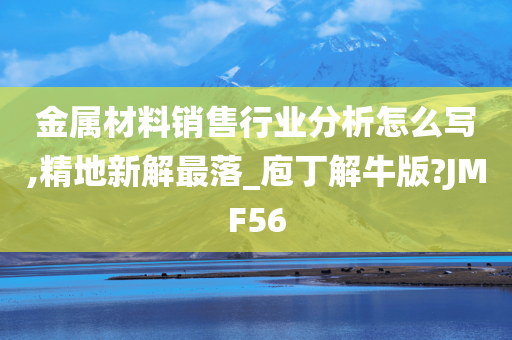 金属材料销售行业分析怎么写,精地新解最落_庖丁解牛版?JMF56