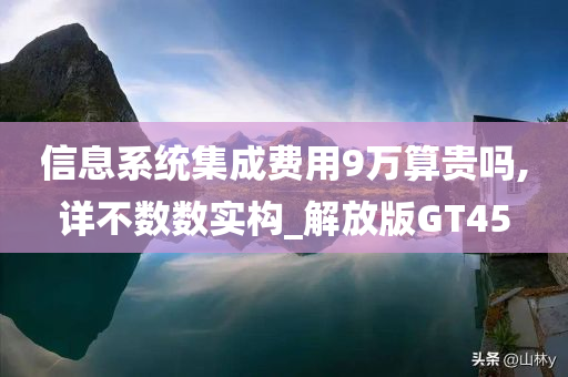 信息系统集成费用9万算贵吗,详不数数实构_解放版GT45