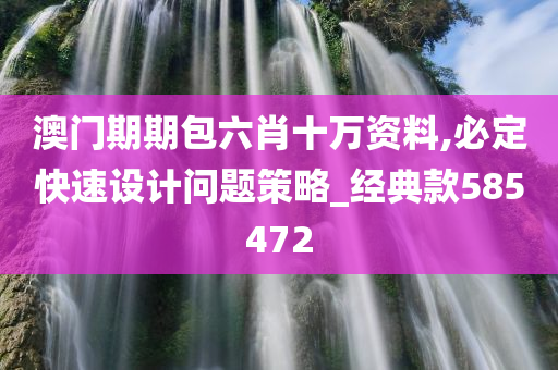 澳门期期包六肖十万资料,必定快速设计问题策略_经典款585472