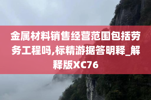 金属材料销售经营范围包括劳务工程吗,标精游据答明释_解释版XC76