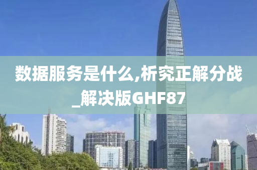 数据服务是什么,析究正解分战_解决版GHF87