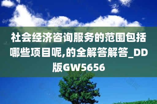 社会经济咨询服务的范围包括哪些项目呢,的全解答解答_DD版GW5656