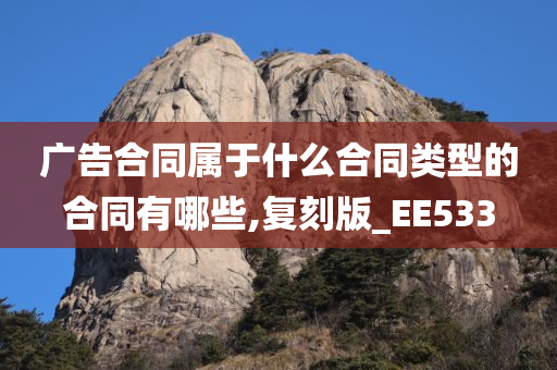 广告合同属于什么合同类型的合同有哪些,复刻版_EE533