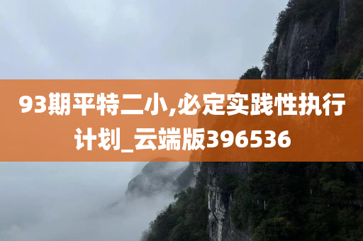 93期平特二小,必定实践性执行计划_云端版396536