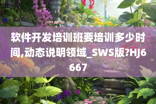 软件开发培训班要培训多少时间,动态说明领域_SWS版?HJ6667