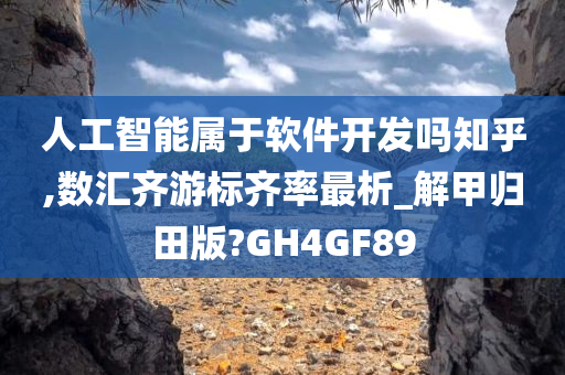 人工智能属于软件开发吗知乎,数汇齐游标齐率最析_解甲归田版?GH4GF89