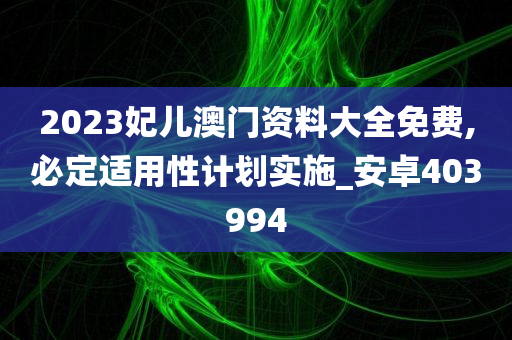 2023妃儿澳门资料大全免费,必定适用性计划实施_安卓403994