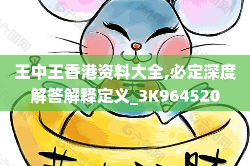 王中王香港资料大全,必定深度解答解释定义_3K964520