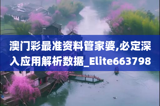 澳门彩最准资料管家婆,必定深入应用解析数据_Elite663798