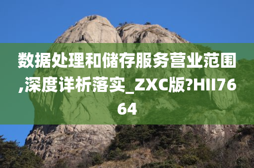 数据处理和储存服务营业范围,深度详析落实_ZXC版?HII7664