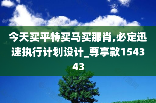 今天买平特买马买那肖,必定迅速执行计划设计_尊享款154343