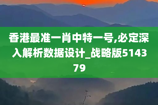 香港最准一肖中特一号,必定深入解析数据设计_战略版514379