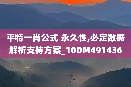 平特一肖公式 永久性,必定数据解析支持方案_10DM491436