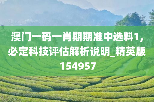 澳门一码一肖期期准中选料1,必定科技评估解析说明_精英版154957