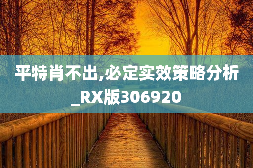 平特肖不出,必定实效策略分析_RX版306920