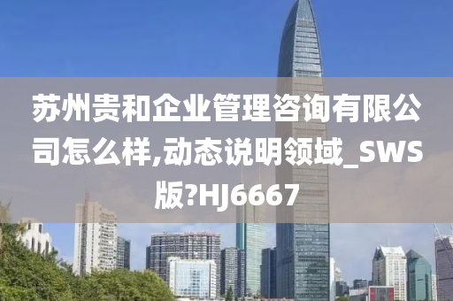 苏州贵和企业管理咨询有限公司怎么样,动态说明领域_SWS版?HJ6667