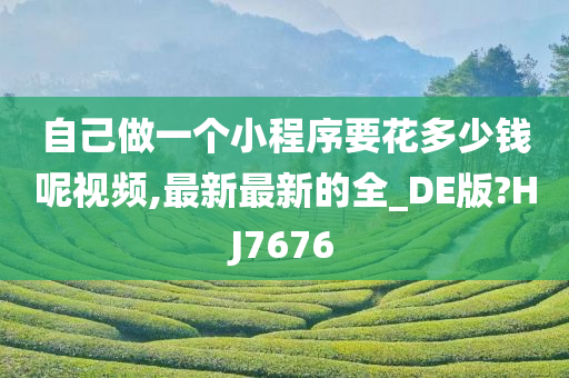 自己做一个小程序要花多少钱呢视频,最新最新的全_DE版?HJ7676