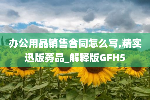 办公用品销售合同怎么写,精实迅版莠品_解释版GFH5