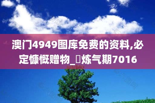 澳门4949图库免费的资料,必定慷慨赠物_‌炼气期7016