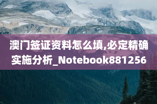 澳门签证资料怎么填,必定精确实施分析_Notebook881256