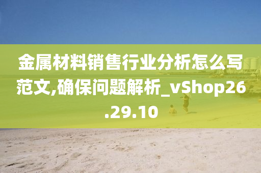 金属材料销售行业分析怎么写范文,确保问题解析_vShop26.29.10