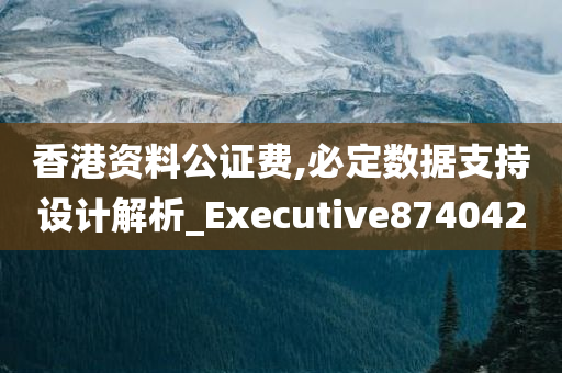 香港资料公证费,必定数据支持设计解析_Executive874042