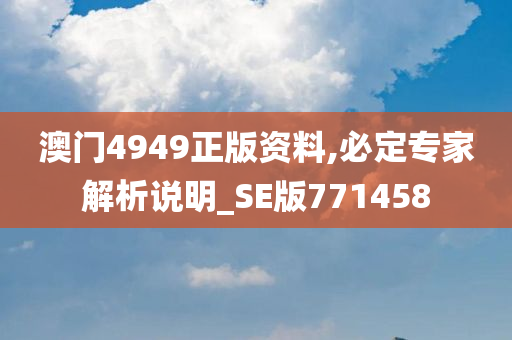 澳门4949正版资料,必定专家解析说明_SE版771458