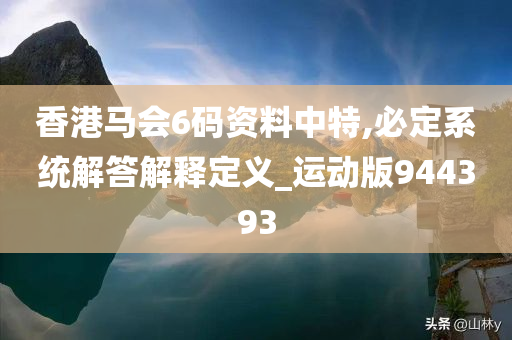 香港马会6码资料中特,必定系统解答解释定义_运动版944393