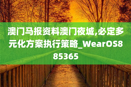 澳门马报资料澳门夜城,必定多元化方案执行策略_WearOS885365