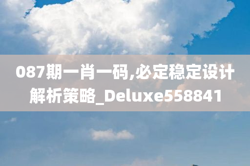 087期一肖一码,必定稳定设计解析策略_Deluxe558841