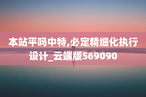 本站平吗中特,必定精细化执行设计_云端版569090