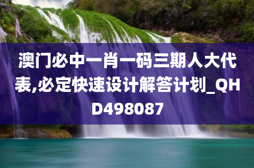 澳门必中一肖一码三期人大代表,必定快速设计解答计划_QHD498087