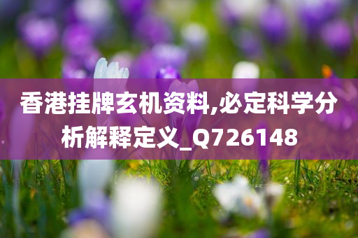 香港挂牌玄机资料,必定科学分析解释定义_Q726148