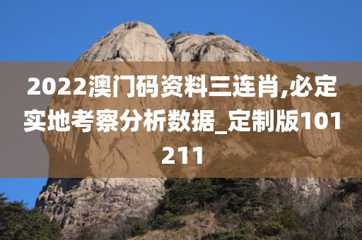 2022澳门码资料三连肖,必定实地考察分析数据_定制版101211