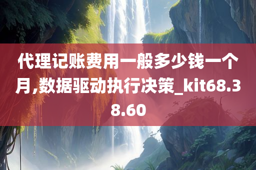 代理记账费用一般多少钱一个月,数据驱动执行决策_kit68.38.60