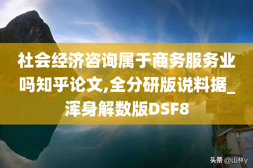 社会经济咨询属于商务服务业吗知乎论文,全分研版说料据_浑身解数版DSF8