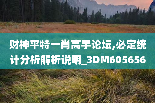 财神平特一肖高手论坛,必定统计分析解析说明_3DM605656