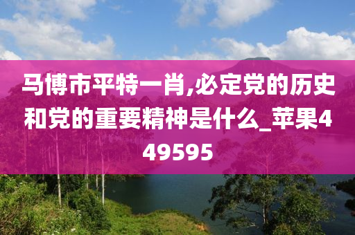 马博市平特一肖,必定党的历史和党的重要精神是什么_苹果449595