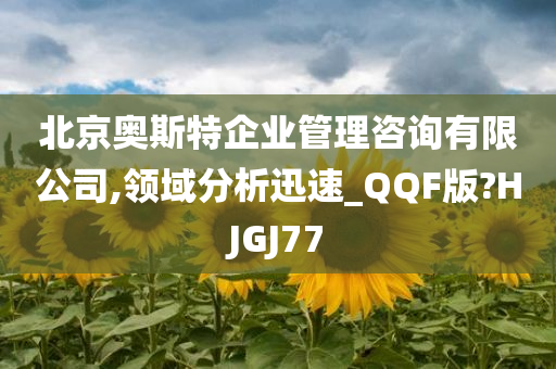 北京奥斯特企业管理咨询有限公司,领域分析迅速_QQF版?HJGJ77