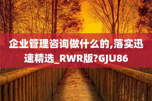 企业管理咨询做什么的,落实迅速精选_RWR版?GJU86