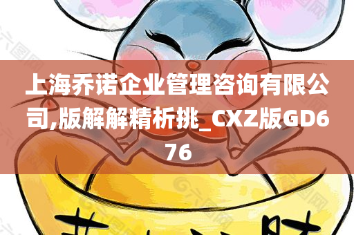 上海乔诺企业管理咨询有限公司,版解解精析挑_CXZ版GD676