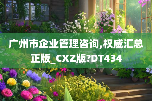 广州市企业管理咨询,权威汇总正版_CXZ版?DT434