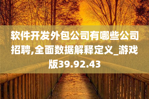 软件开发外包公司有哪些公司招聘,全面数据解释定义_游戏版39.92.43