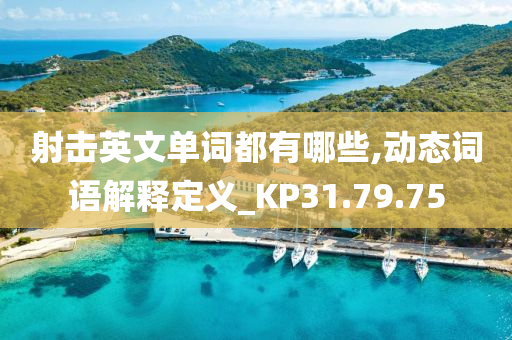 射击英文单词都有哪些,动态词语解释定义_KP31.79.75