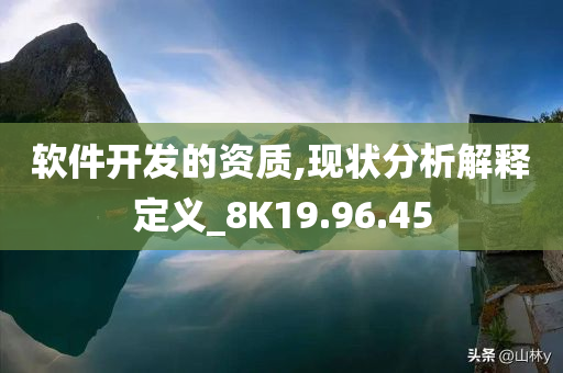 软件开发的资质,现状分析解释定义_8K19.96.45