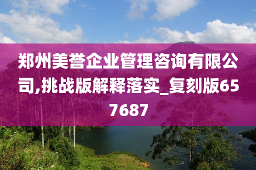 郑州美誉企业管理咨询有限公司,挑战版解释落实_复刻版657687