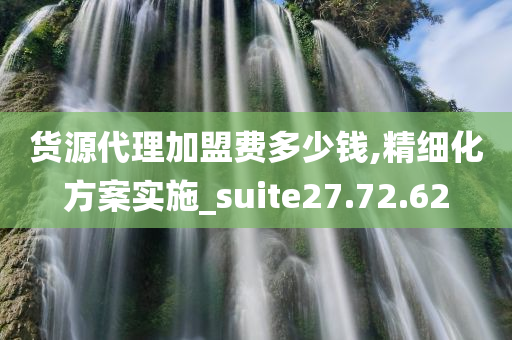 货源代理加盟费多少钱,精细化方案实施_suite27.72.62