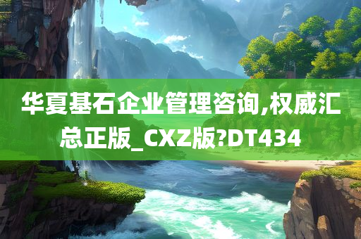 华夏基石企业管理咨询,权威汇总正版_CXZ版?DT434