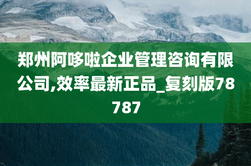 郑州阿哆啦企业管理咨询有限公司,效率最新正品_复刻版78787